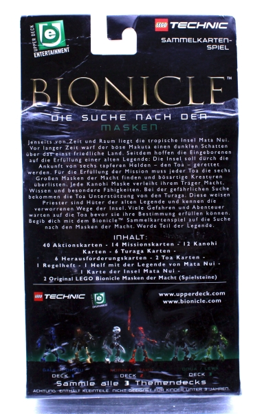 LEGO Technic Sammelkartenspiel BIONICLE Die Suche nach den Masken Deck 3 (Erste Ausgabe)